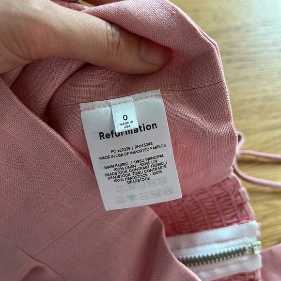 NWT Reformation rima linen two piece skirt set - Picture 10 of 11